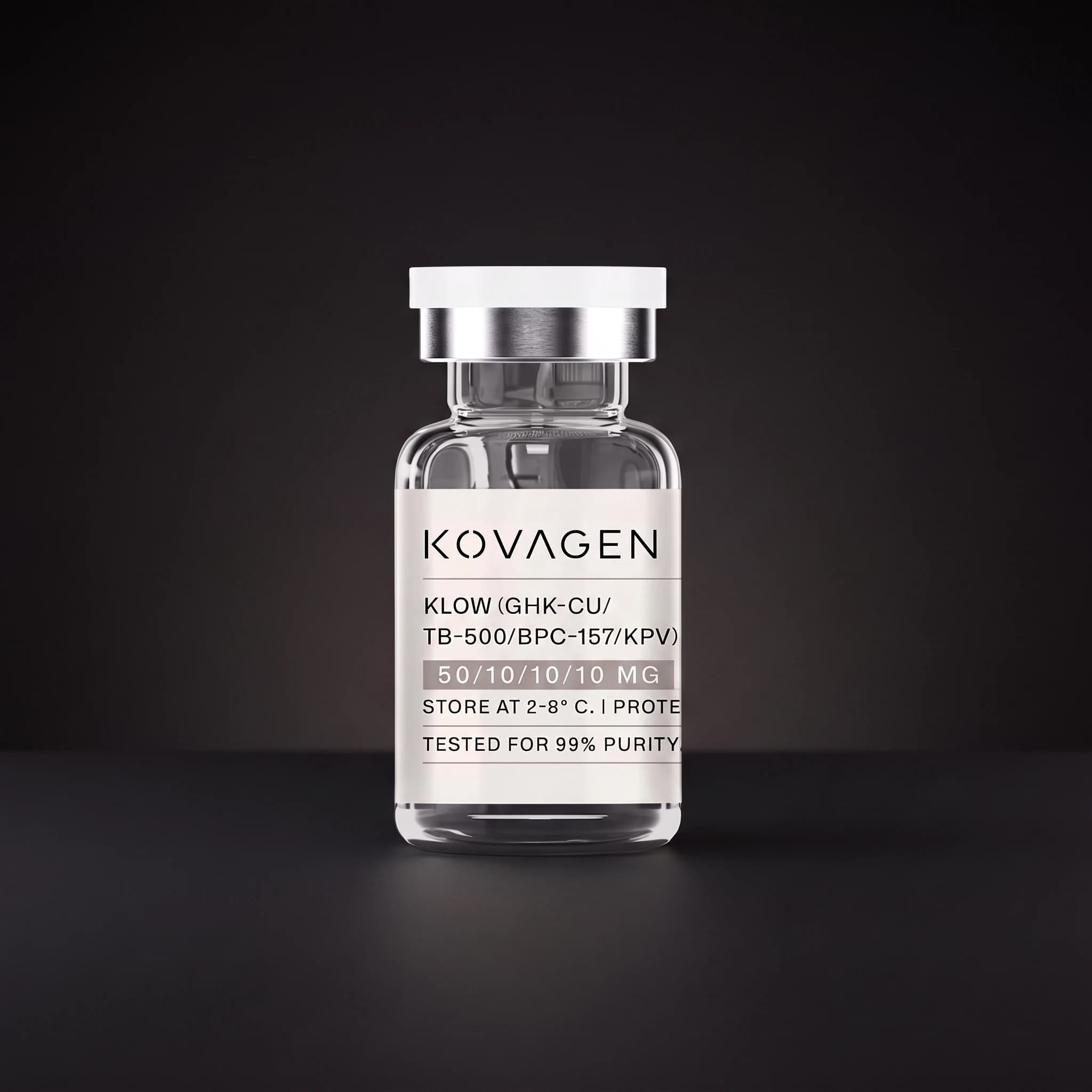 Kovagen Klow (GHK-Cu / TB-500 / BPC-157 / KPV) 50/10/10/10 — 50/10/10/10mg